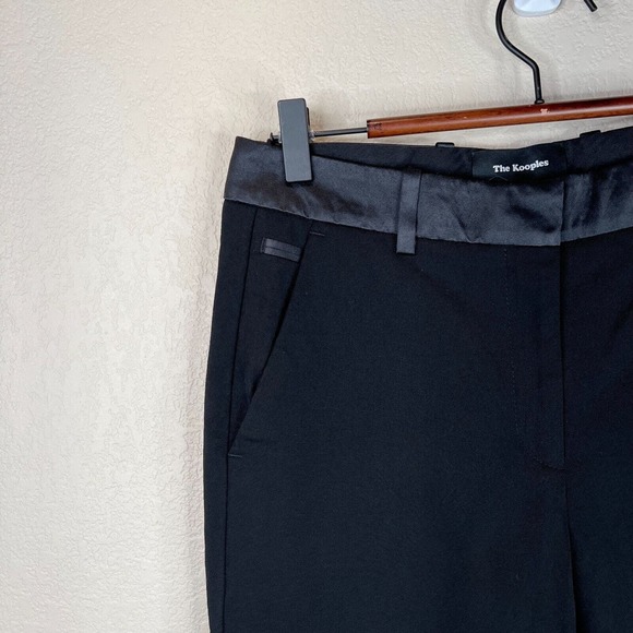 The Kopples Women Straight Leg Wool Dress Pants High Rise Solid Black Size 36‎ - Picture 2 of 14